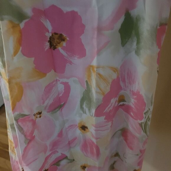NWT Andree by Unit Floral Print A-Line Sleeveless Pink White Flowy Dress Size M - Picture 8 of 11
